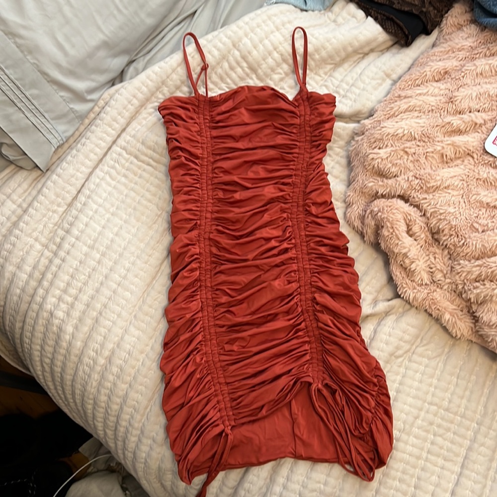 Tiger Mist Ruched Dress - Picture 3 of 7